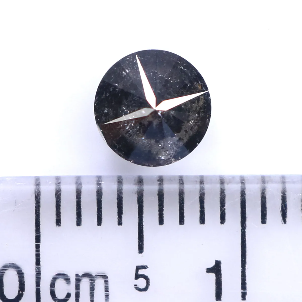 0.83 CT Natural Loose Round Shape Diamond Black Grey Color Round Cut Diamond 5.70 MM Salt And Pepper Round Brilliant Cut Diamond