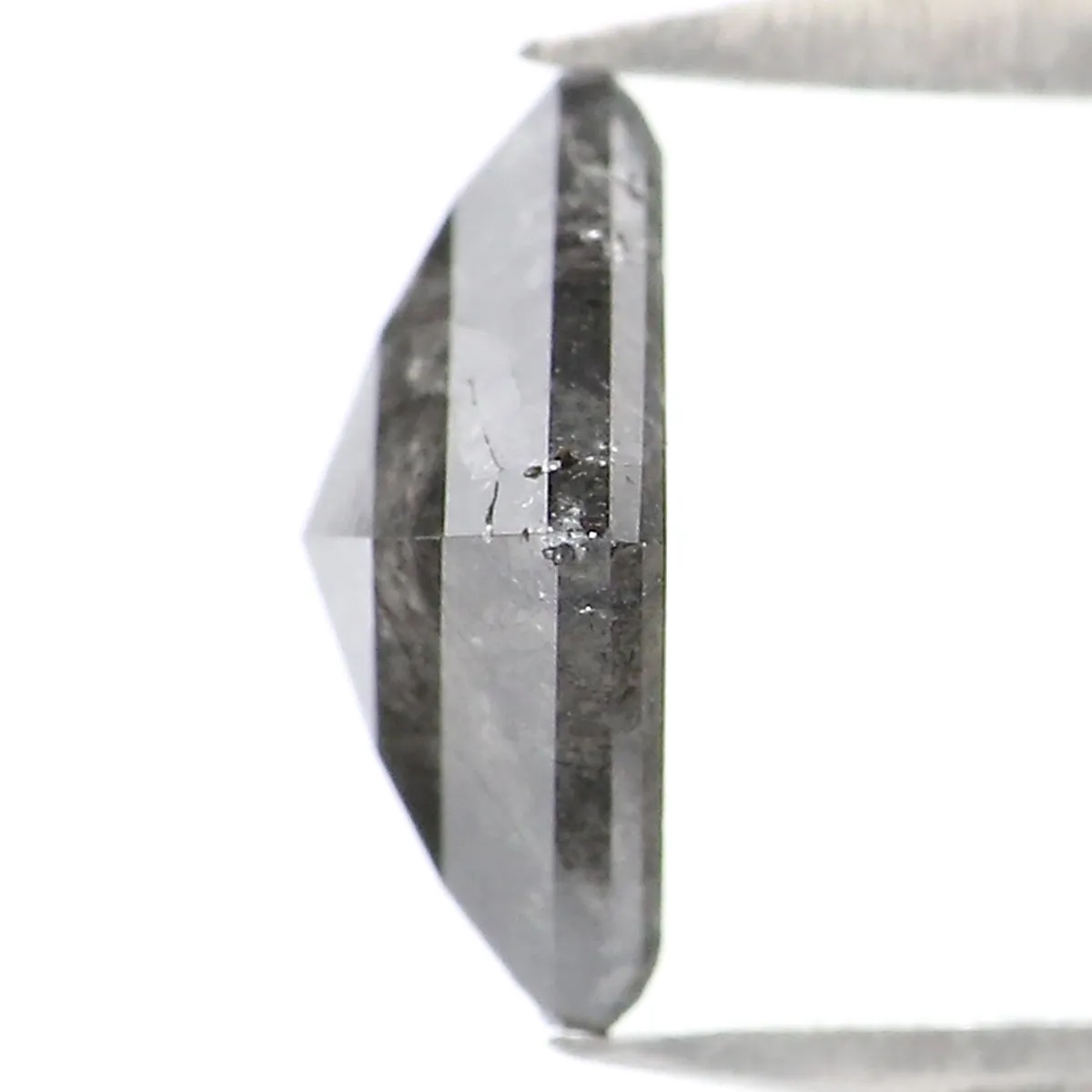 0.97 CT Natural Loose Kite Shape Diamond Salt And Pepper Kite Cut Diamond 8.10 MM Black Grey Color Kite Shape Rose Cut Diamond Q