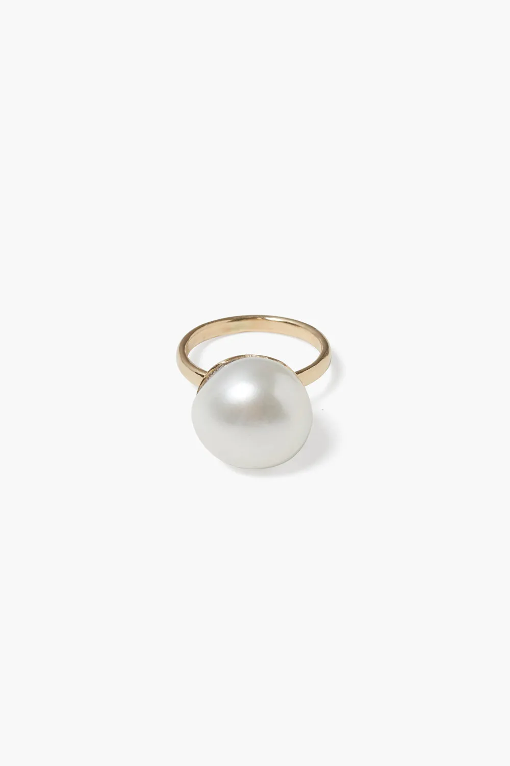 14k Monaco Ring White Pearl