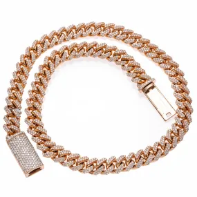 14K Rose Gold 22 Cuban Chain  With 23.76 CT Diamonds