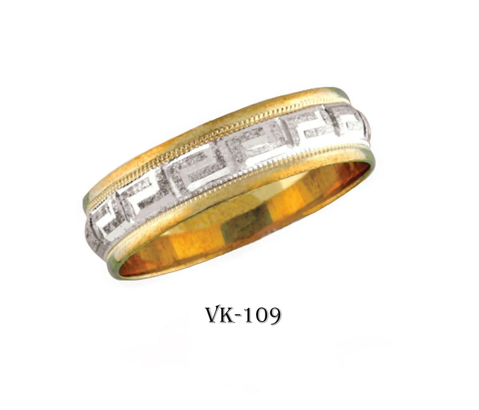 14k Solid Gold Elegant Ladies Modern Traditional Flat Band 6MM Ring VK109v