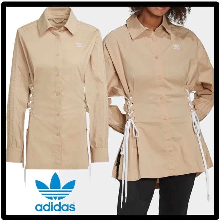 adidas  |Casual Style Street Style Logo Shirts & Blouses