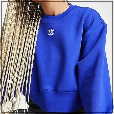 adidas  |Crew Neck Stripes Unisex Rib Long Sleeves Plain Cotton Logo