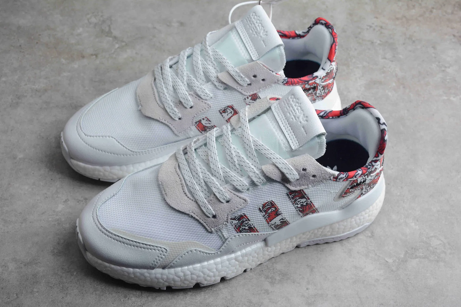 Adidas Nite Jogger Boost Cloud White Red Core Black FW6696