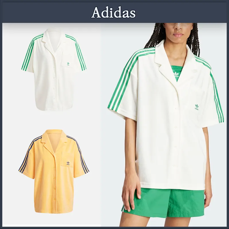 adidas  |Street Style Cotton Logo Shirts & Blouses