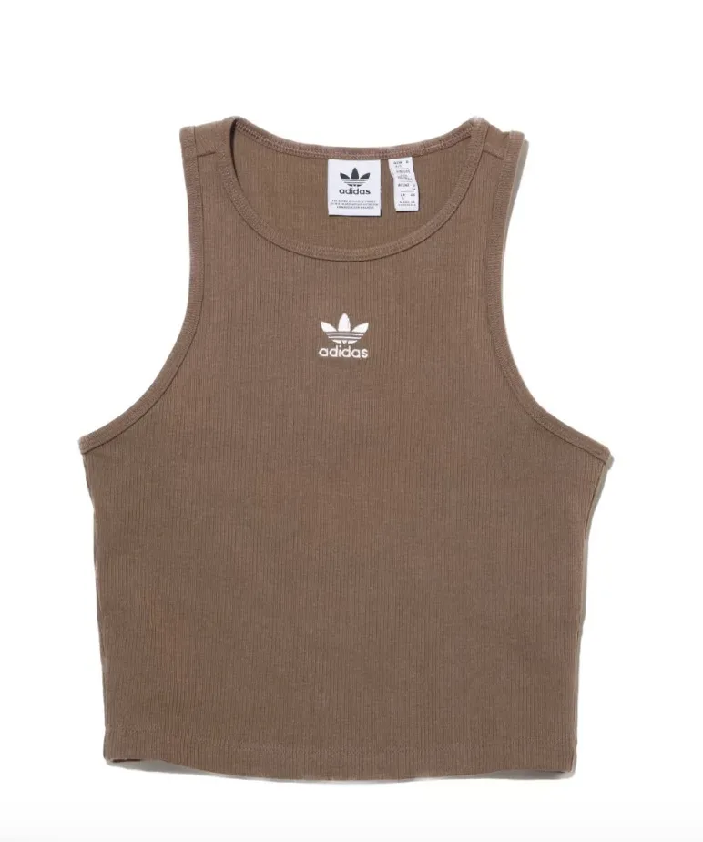 adidas  |Street Style U-Neck Plain Cotton Logo Tanks & Camisoles