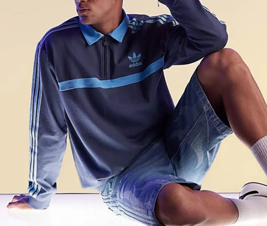 adidas  |Stripes Street Style Long Sleeves Plain Polos