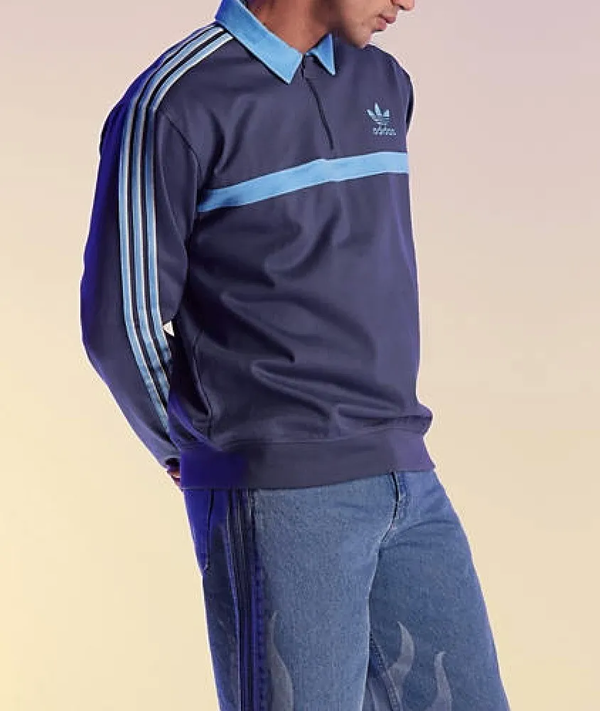 adidas  |Stripes Street Style Long Sleeves Plain Polos