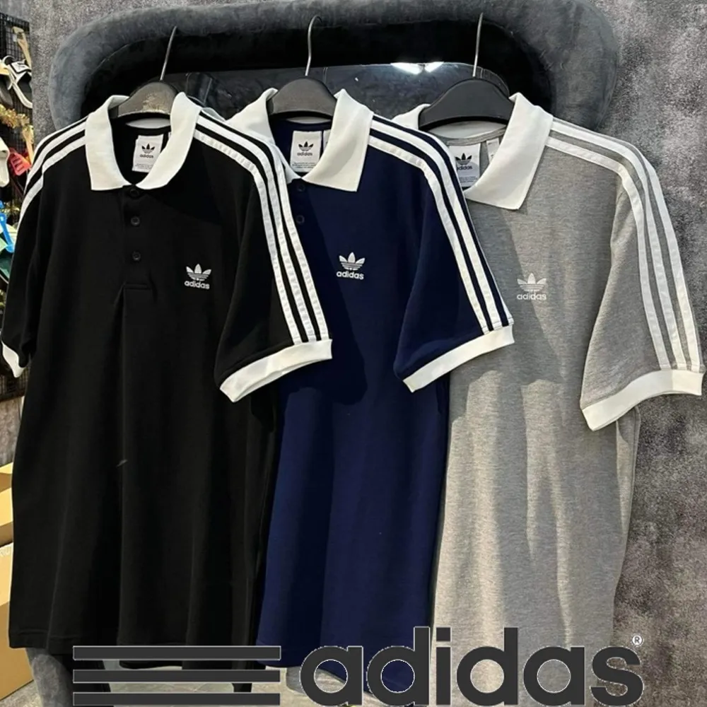 adidas  |Unisex Bi-color Plain Short Sleeves Logo T-Shirts