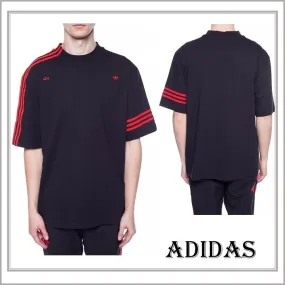 adidas  |Unisex Street Style Cotton Logo T-Shirts