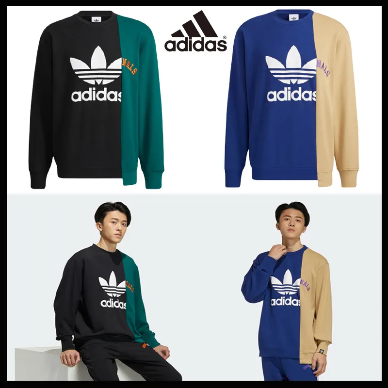 adidas  |Unisex Street Style Logo Sweatshirts