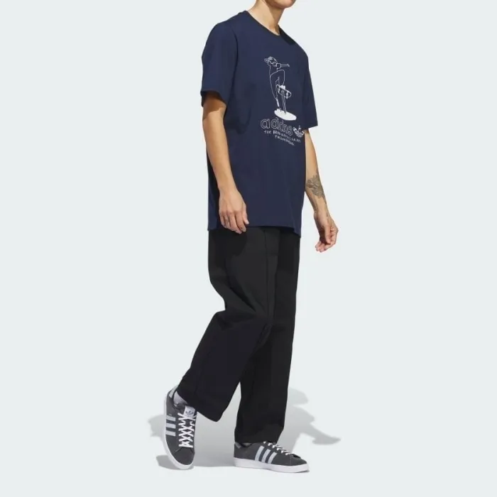 adidas  |Unisex Street Style Oversized Logo T-Shirts