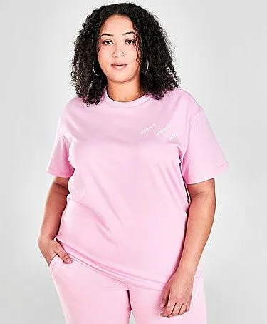 adidas Women's Logo T-Shirt Pink Size 2X