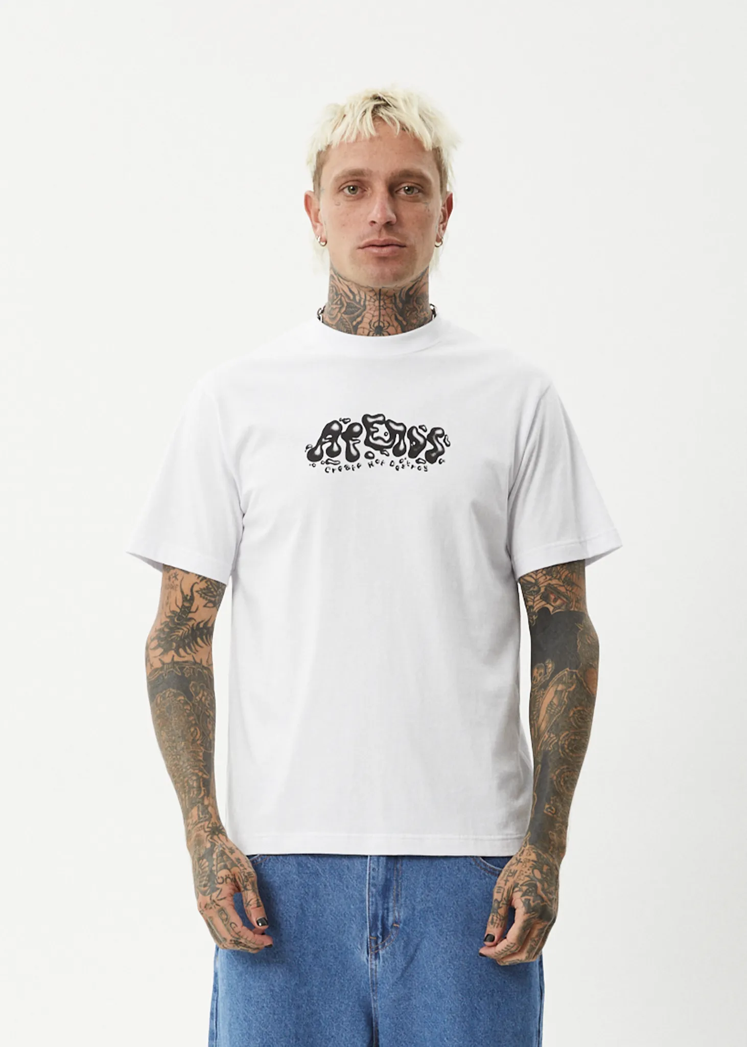 AFENDS Mens Gello - Retro Fit Tee - White