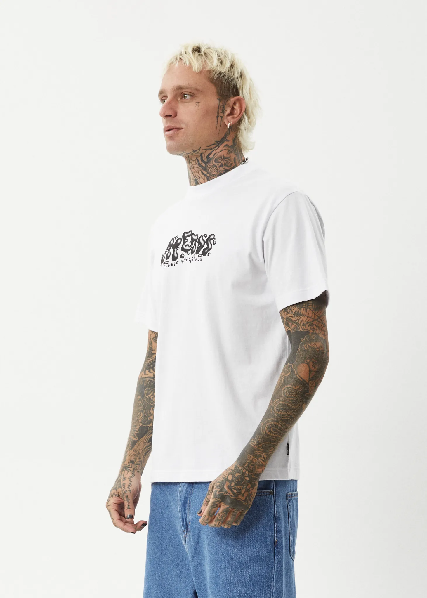 AFENDS Mens Gello - Retro Fit Tee - White