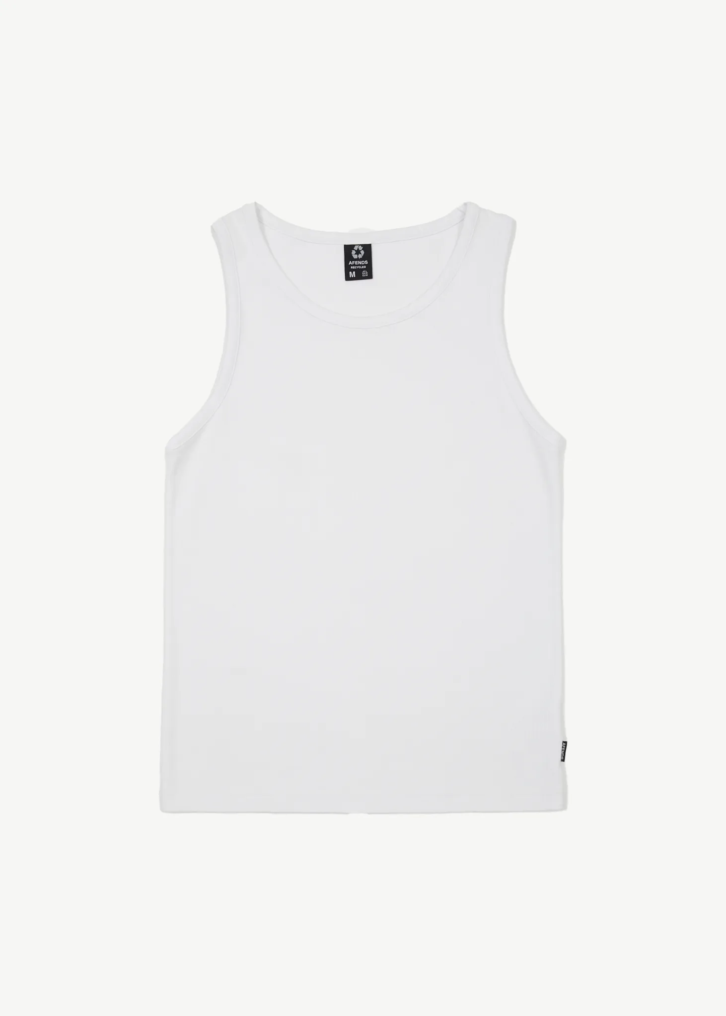 AFENDS Mens Paramount - Rib Singlet - White