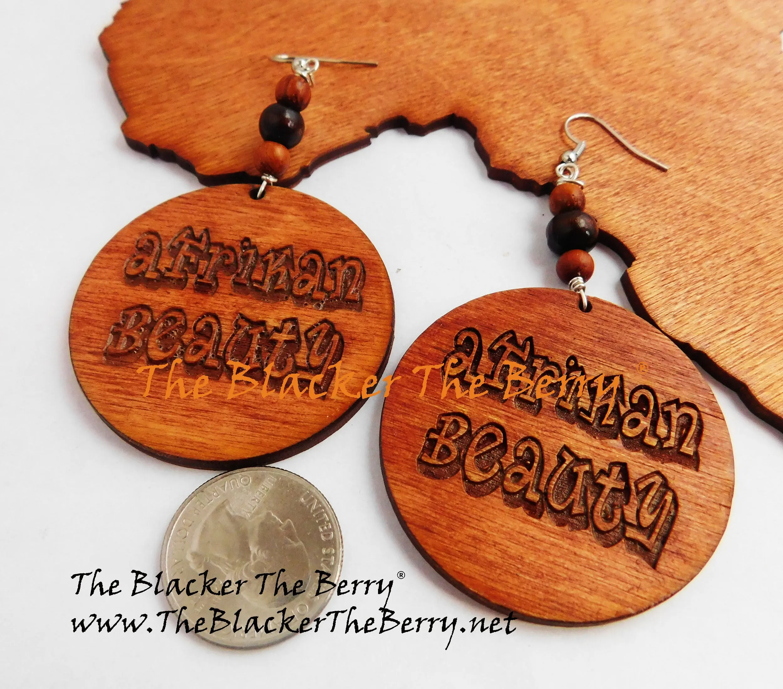 African Beauty Earrings Wooden Beaded Jewelry Handmade The Blacker The Berry