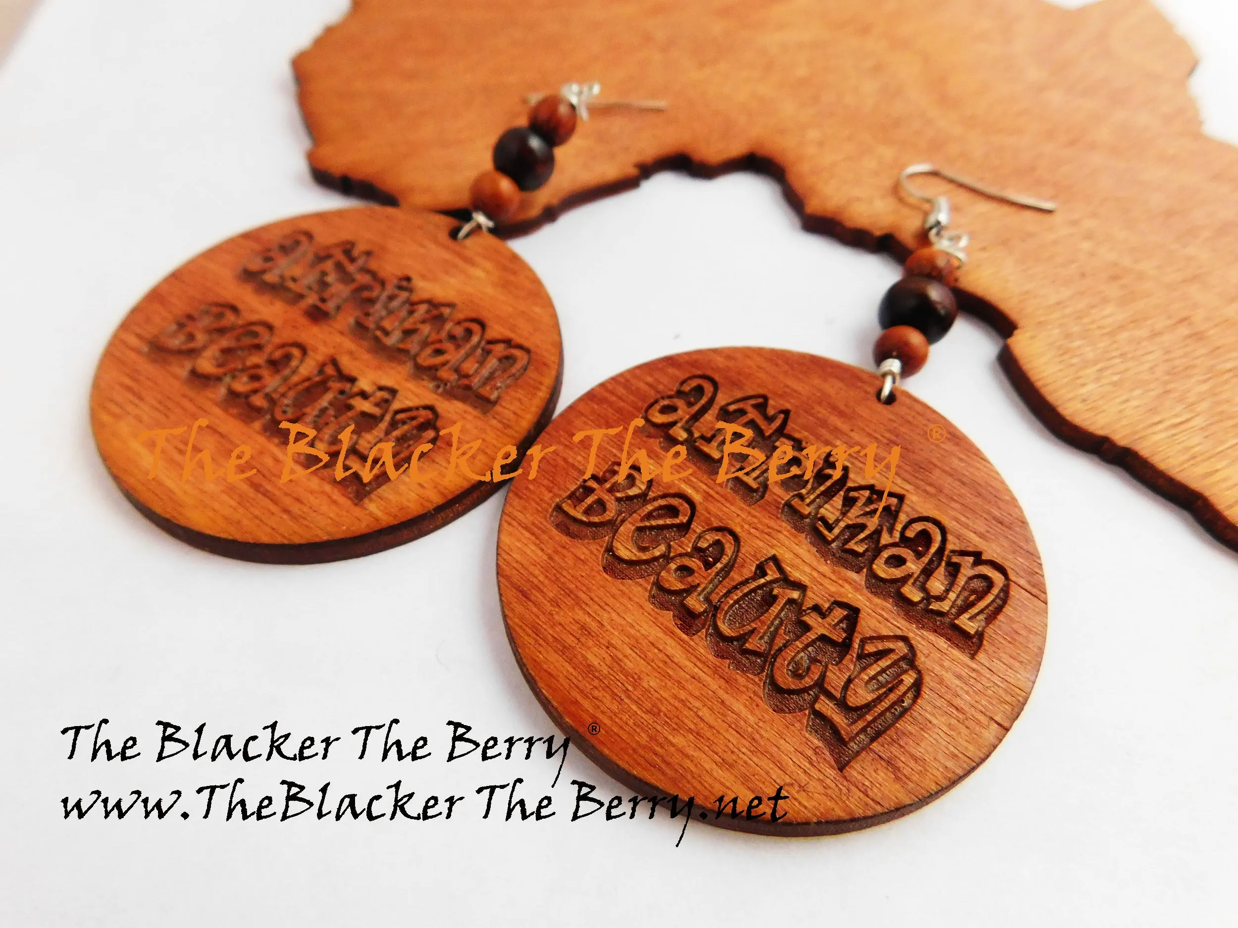 African Beauty Earrings Wooden Beaded Jewelry Handmade The Blacker The Berry