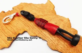 African Wooden Ebony Keychain Carved Gift Ideas Black Owned Business