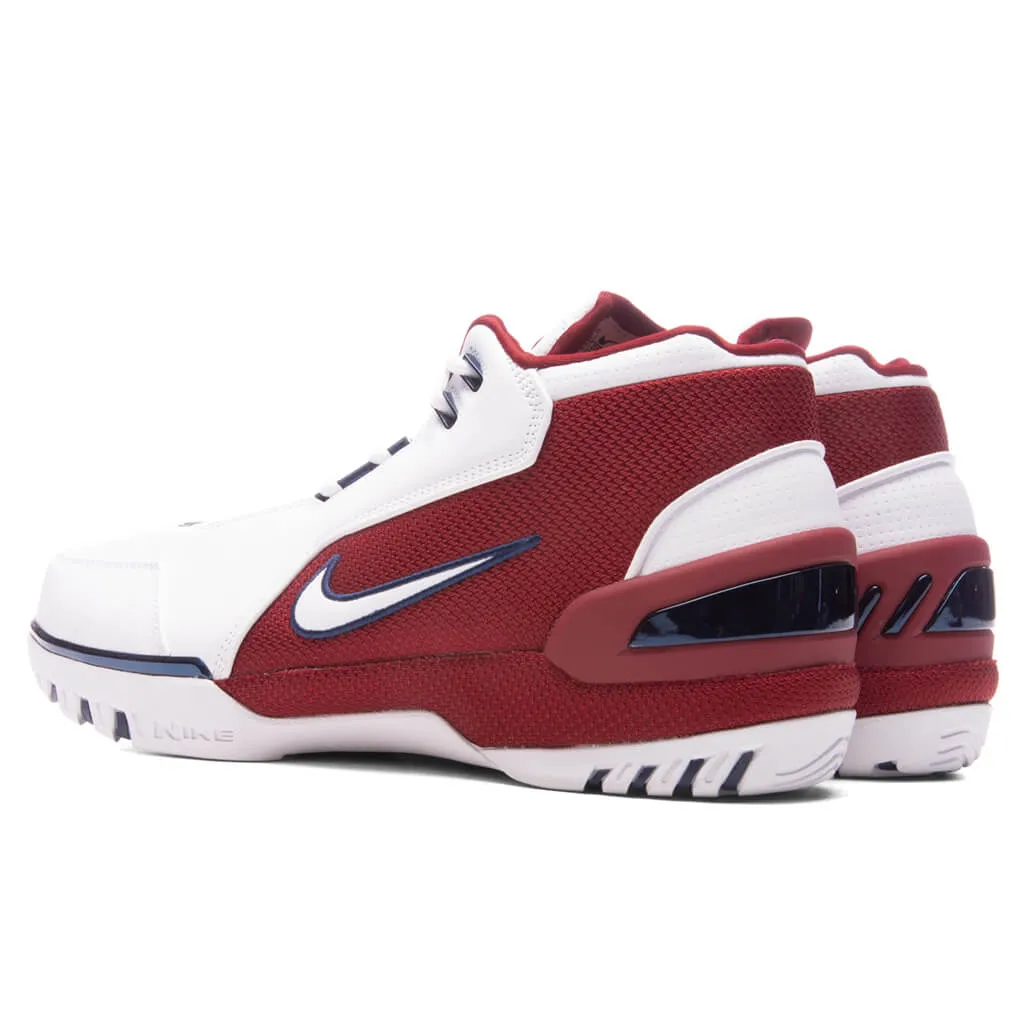 Air Zoom Generation White and Varsity Crimson - White/White/Midnight Navy