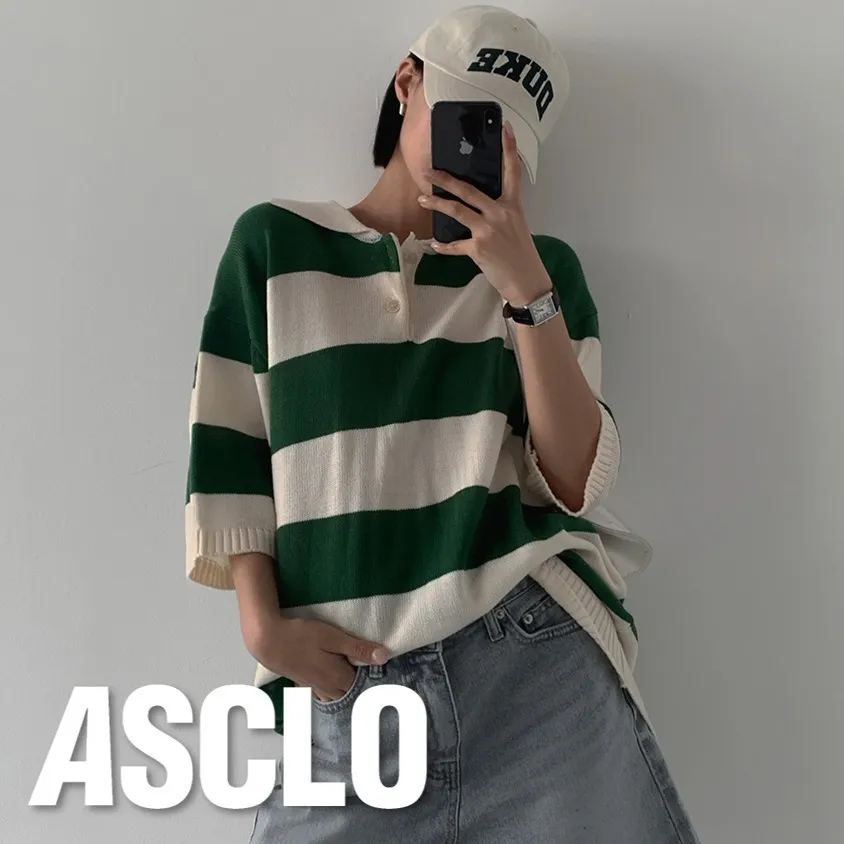 ASCLO  |Stripes Casual Style Unisex Street Style Bi-color