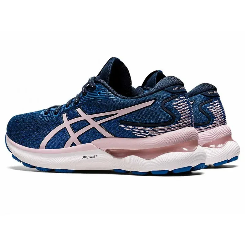 ASICS GEL NIMBUS 24 FRENCH BLUE/BARELY ROSE FOR WOMEN'S