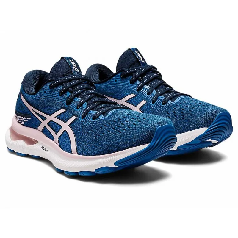 ASICS GEL NIMBUS 24 FRENCH BLUE/BARELY ROSE FOR WOMEN'S