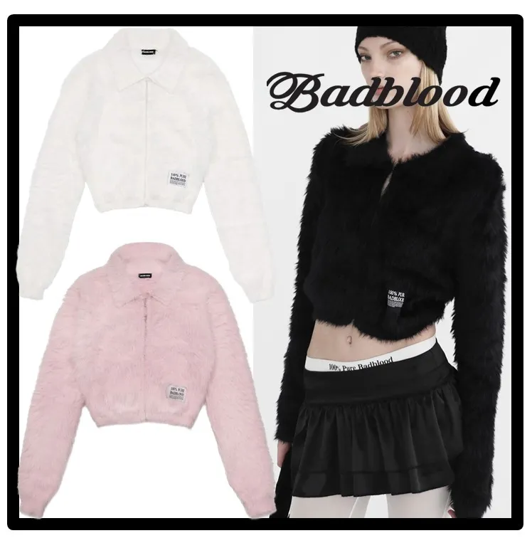 BADBLOOD  |Casual Style Street Style Logo Cardigans