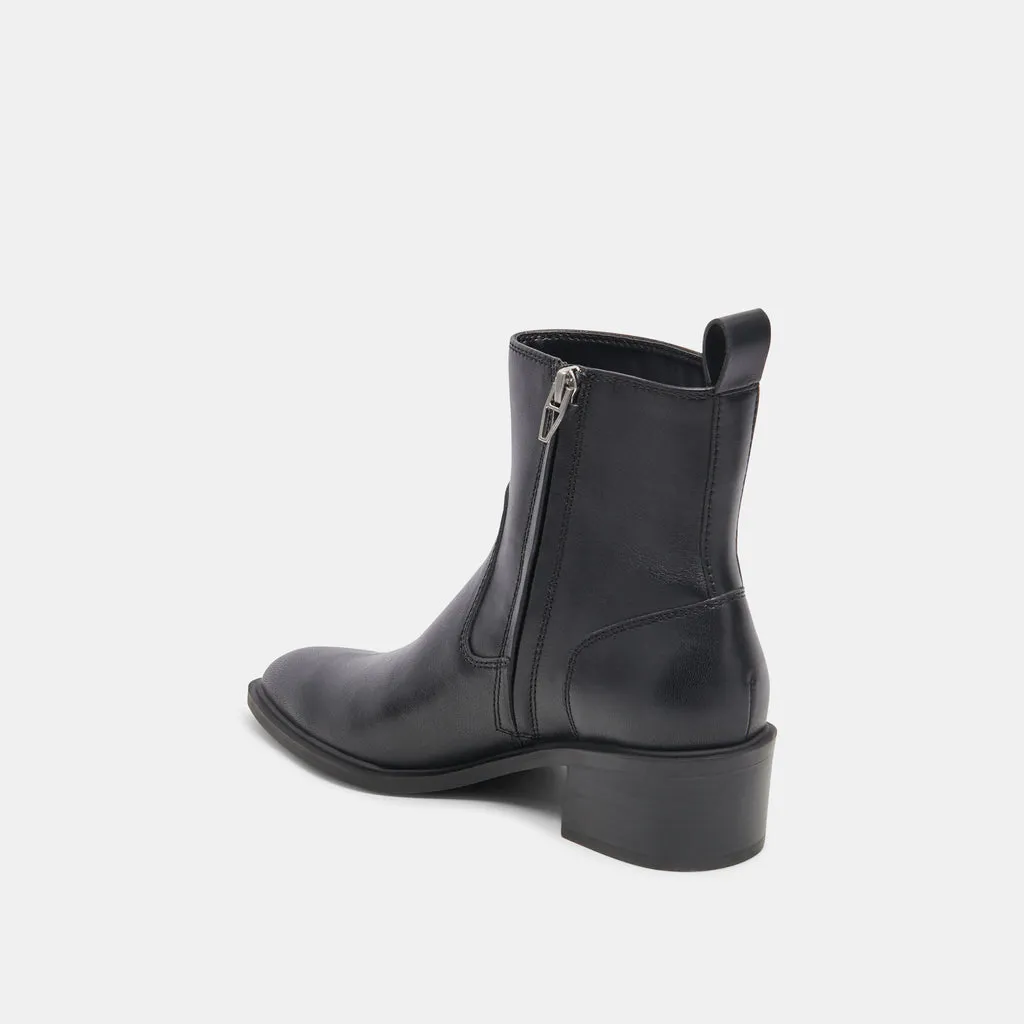 BILI H2O BOOTIES BLACK LEATHER– Dolce Vita 6908073279554