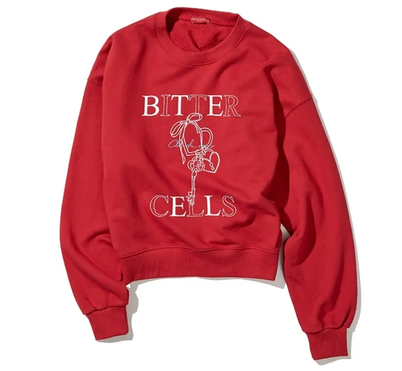 BITTER CELLS  |Casual Style Street Style Logo V-neck & Crew neck