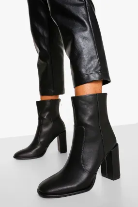 Block Heel Platform Boots