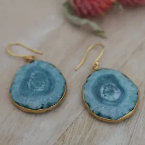 Blue agate earrings