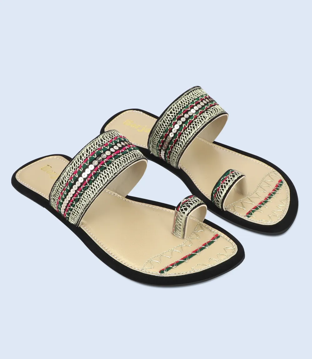 BW9468-BLACK/MLTY-Women Chappal