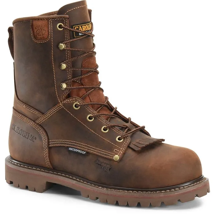 CAROLINA 28 SERIES 8 COMPOSITE TOE WATERPROOF WORK BOOT SIZE 10D BROWN