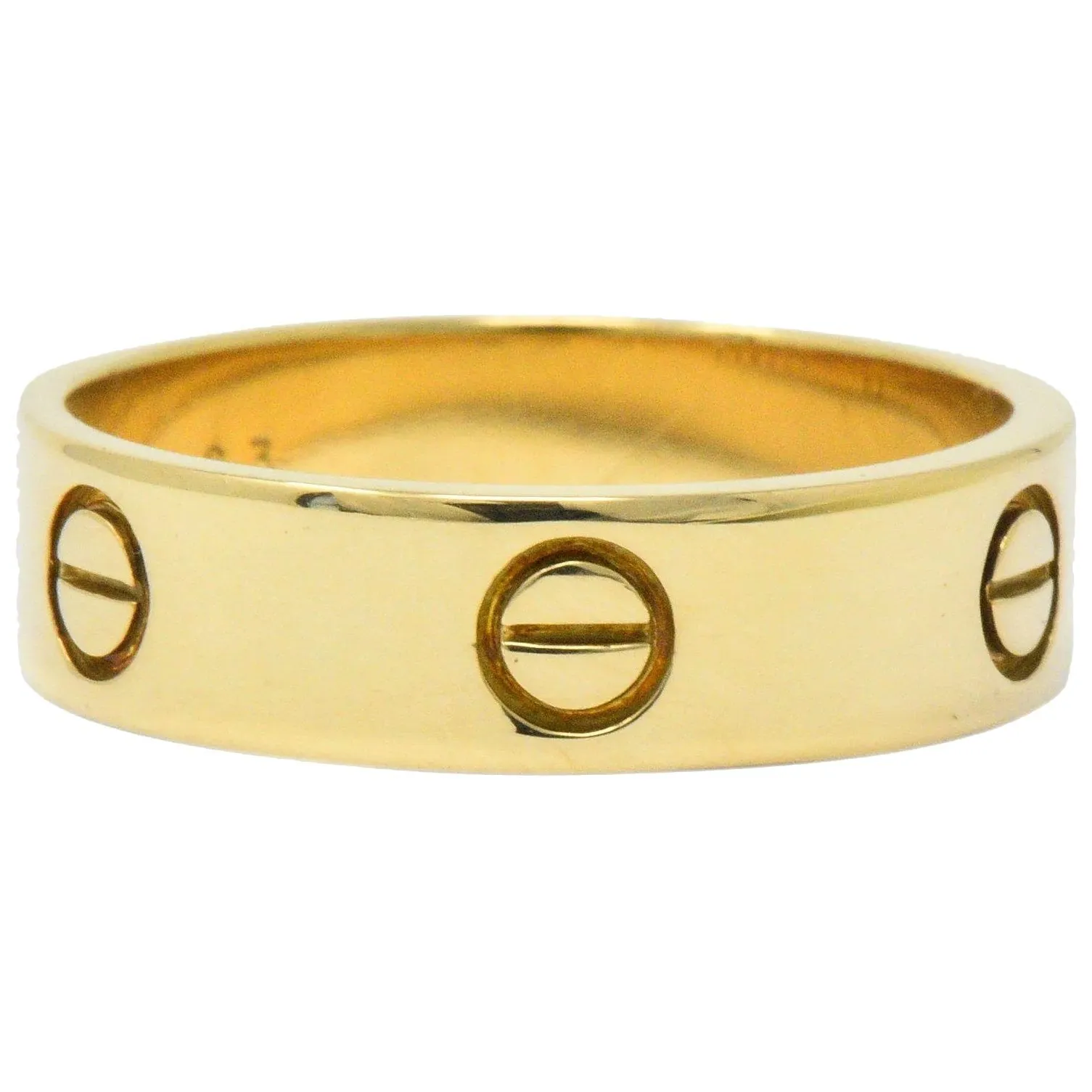 Cartier Men's 18 Karat Gold Love Collection Band Ring