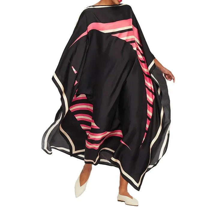 Casual Wear Striped Pattern Crepe Kaftan KAF0011