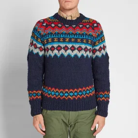 Chamula Fair Isle Pullover KnitNavy