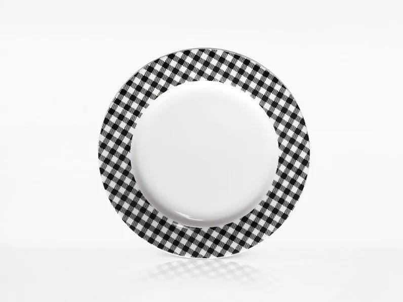 Check Bunny Plate Small / Black Check