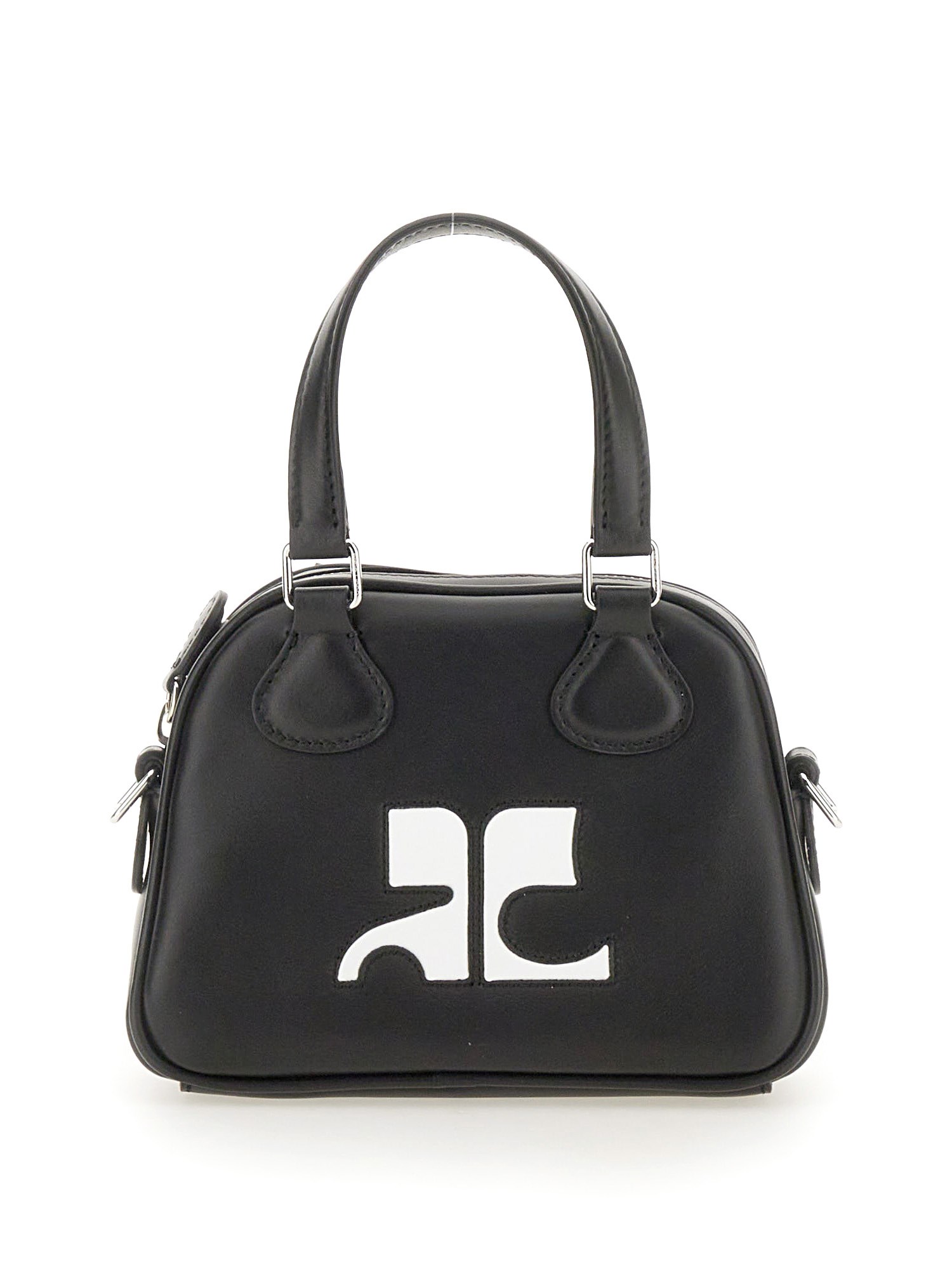 COURREGES    MINI LEATHER BOWLING BAG