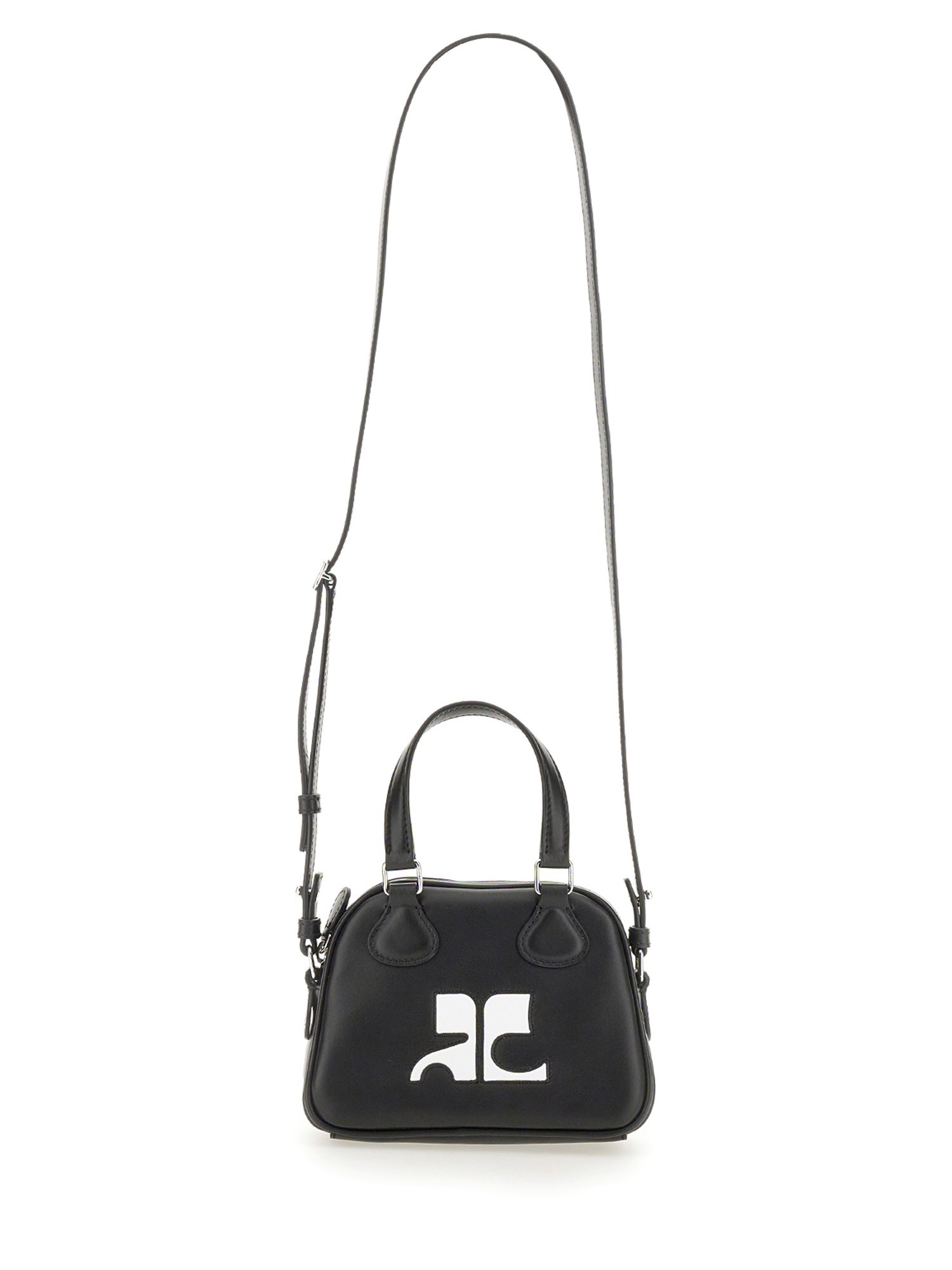 COURREGES    MINI LEATHER BOWLING BAG