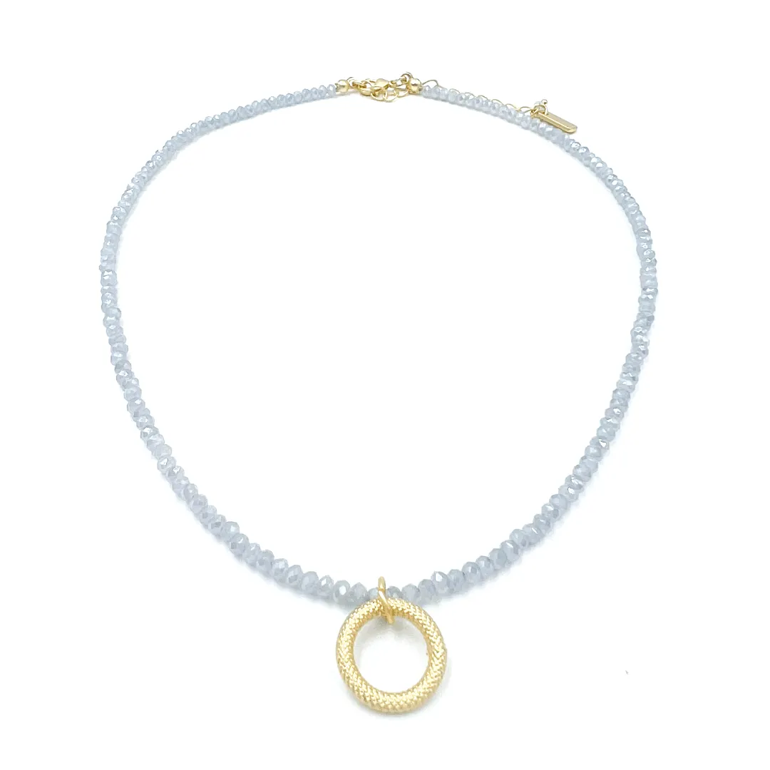 Dainty Vibe on Pale Blue Necklace