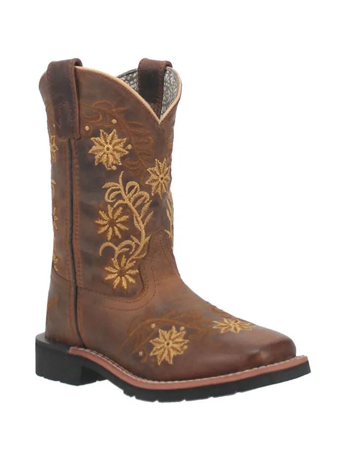 Dan Post DPC2942 DPC3942 Kids Gardenia Floral Western Boots Honey