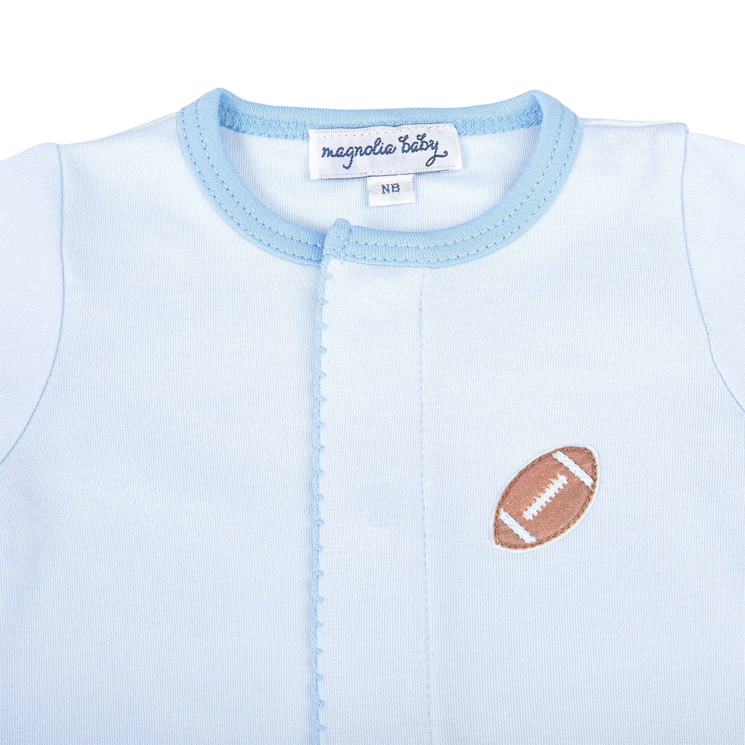 Darling Football Embroidered Footie