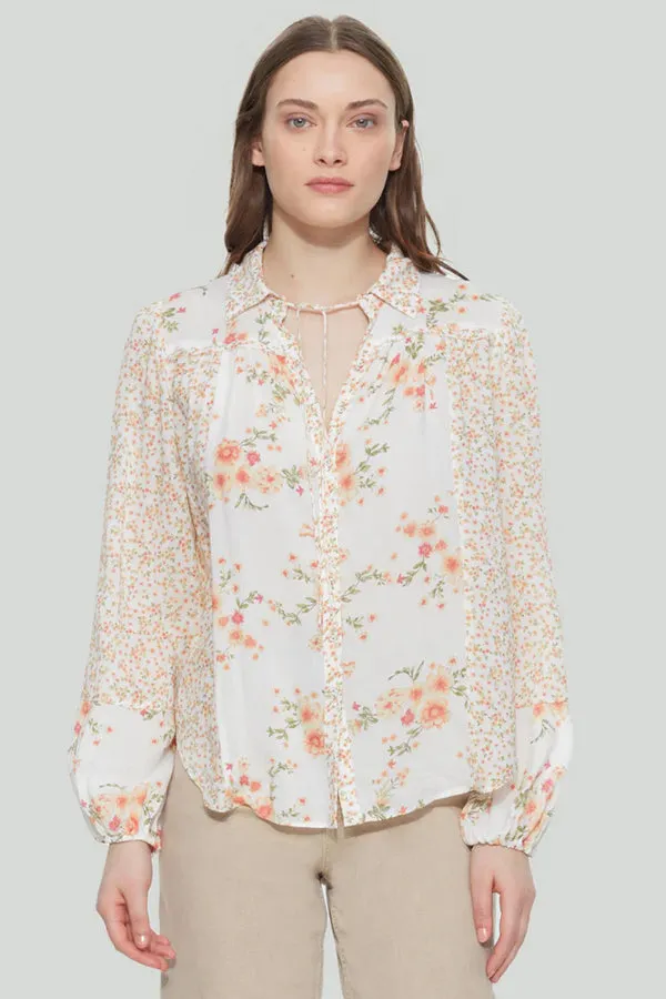 Dex Peachy Floral Blouse