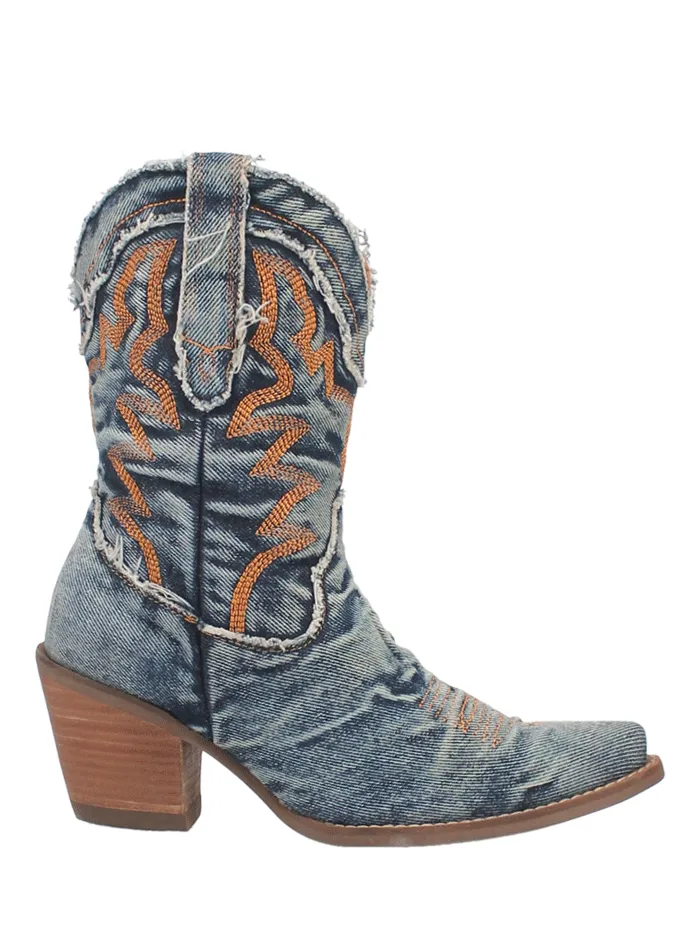 Dingo DI950-BL Womens Y'ALL NEED DOLLY Western Fashion Boot Denim Blue