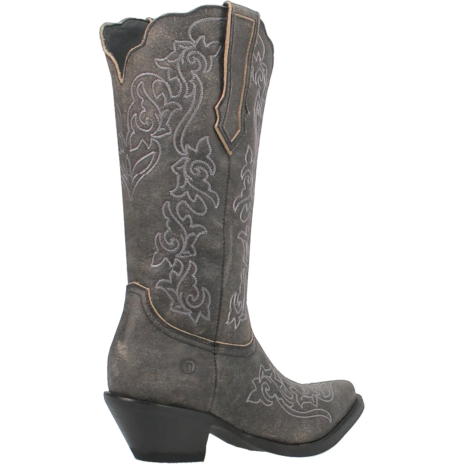 Dingo Womens Flirty N Fun Black Leather Cowboy Boots