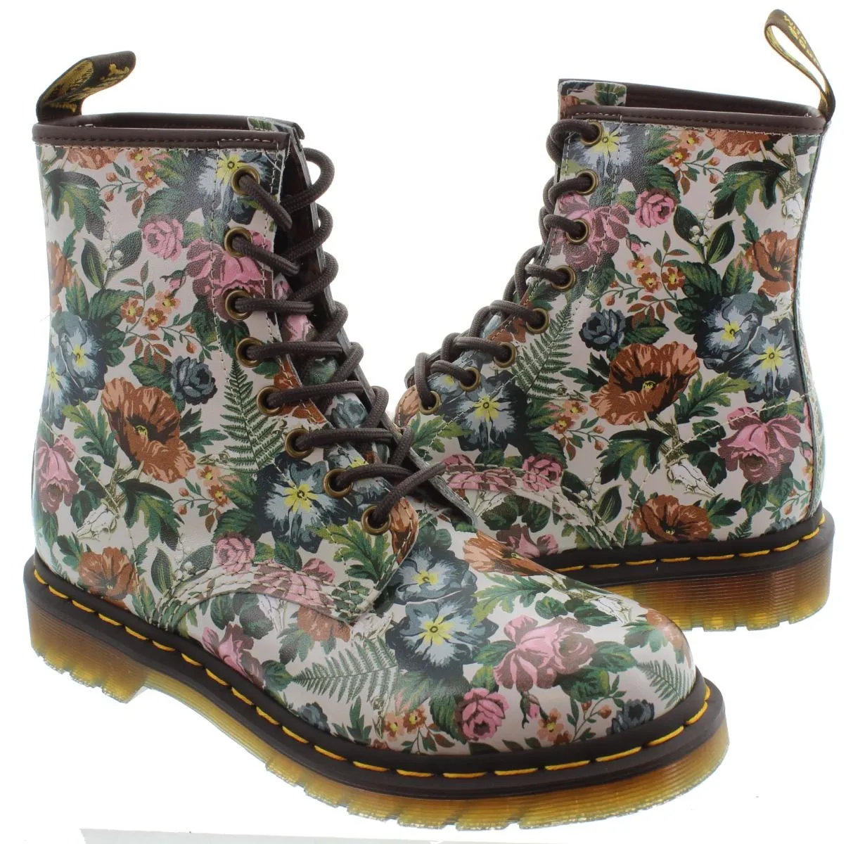 DR MARTENS Ladies 1460 English Garden Boots In Multi