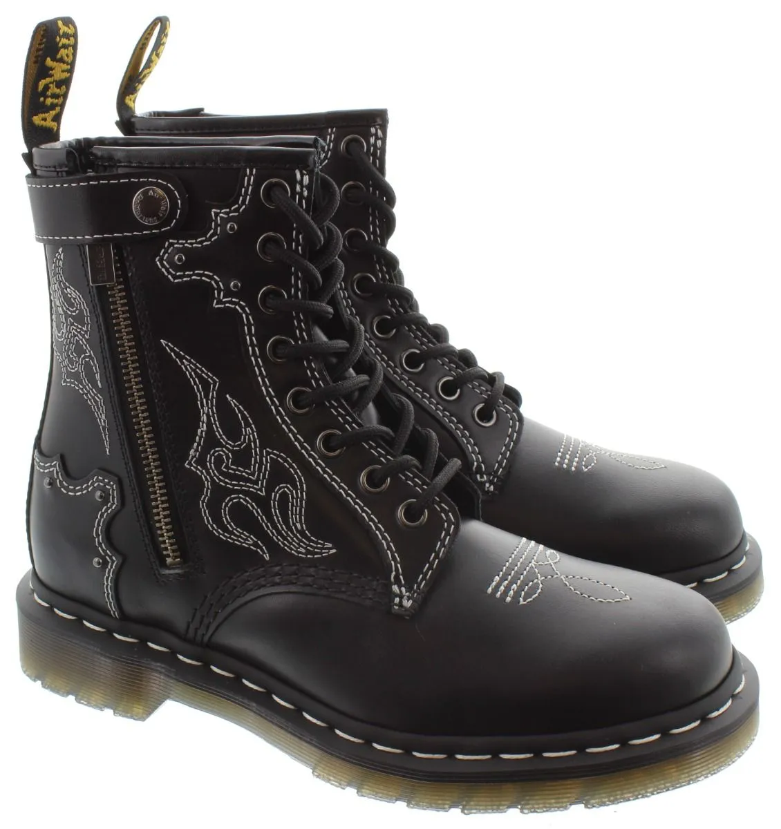 DR MARTENS Ladies 1460 Gothic America Boots In Black