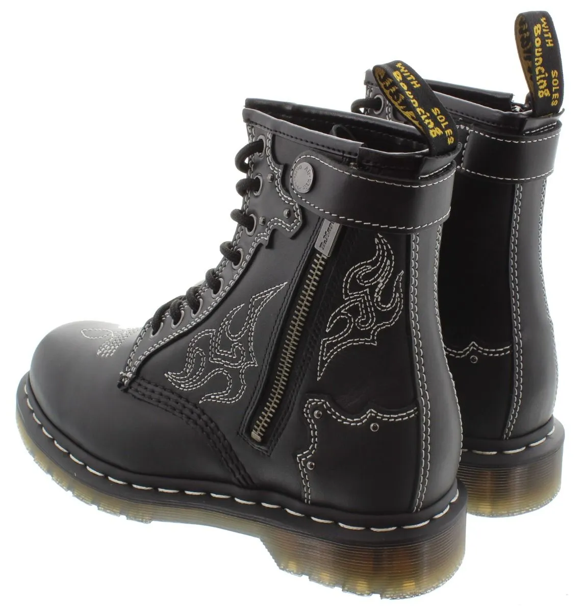 DR MARTENS Ladies 1460 Gothic America Boots In Black