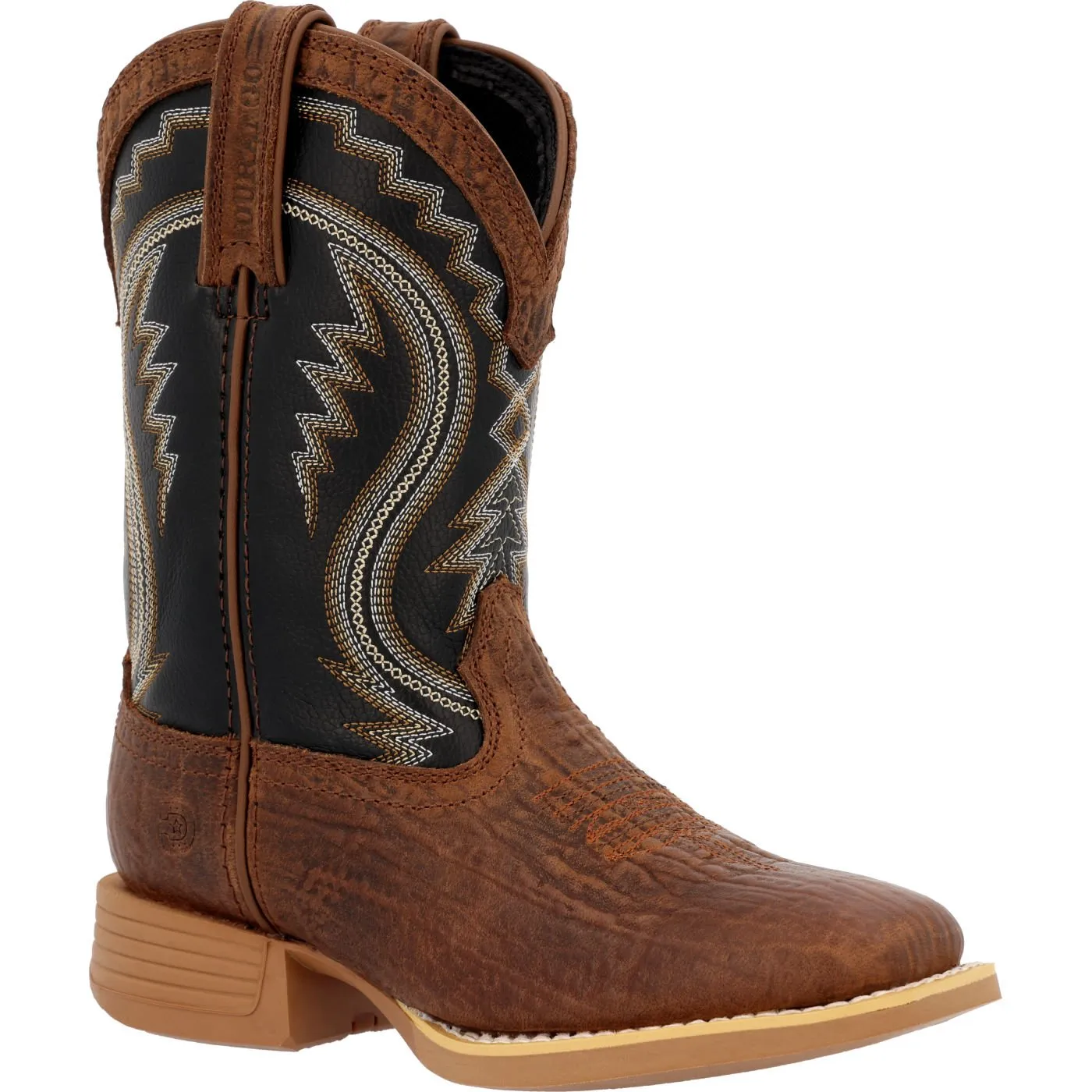 Durango® Lil' Rebel Pro™ Little Kid's Acorn/Black Onyx Western Boots